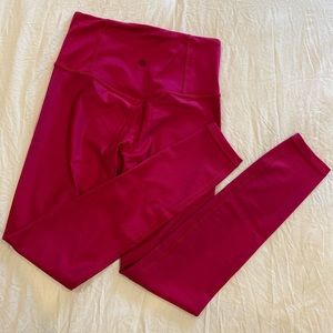 NWOT Athleta Elation Shine Tight Fuschia Pink Leggings Size Small